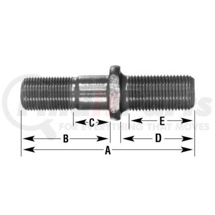 E-5551-L by EUCLID - Euclid Wheel End Hardware - Wheel Stud, Double End, LH