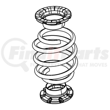 68034674AB by CHRYSLER - Coil Spring - Rear, fits 2008 Jeep Liberty