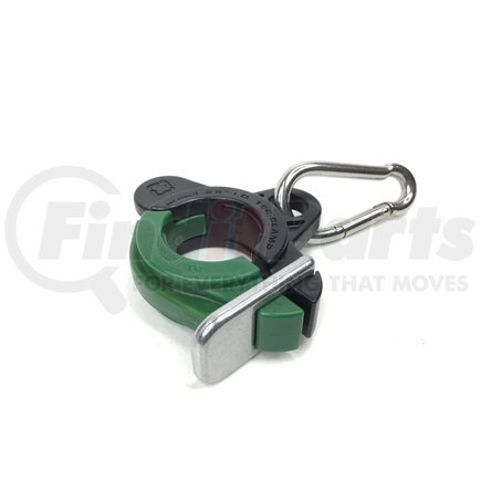 47369 by TECTRAN - Air Brake Air Line Clamp - 1.25 in. Clamp I.D, Green, with Stainless Steel Clip