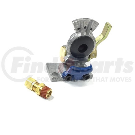 Tectran 16143 Gladhand Gladhand - Aluminum Casting, Handle Style Shut-Off, Service, with Nylon Tube Fitting