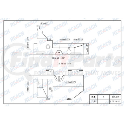25-10144 by REACH COOLING - TANK-ALUMINUM-OVERFLOW/SURGE