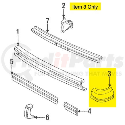 5018542AA by CHRYSLER - Bumper End Cap - Rear