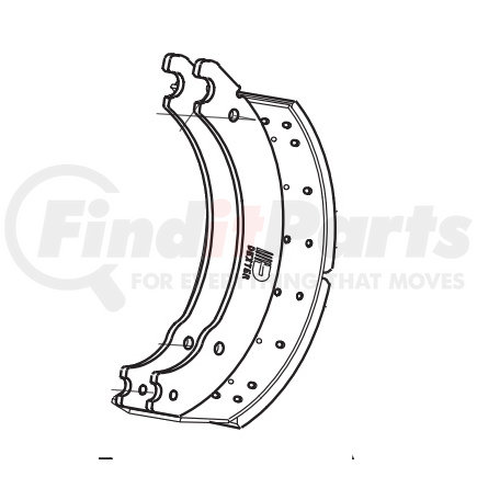 040-180-00 by DEXTER AXLE - SHOE & BLOCK-16 1/2 X 7 AIR (OBSOLETE)