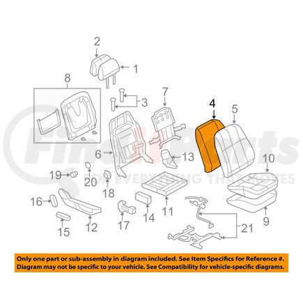 92207961 by GM - PAD ASM F/SEAT BK CUSH