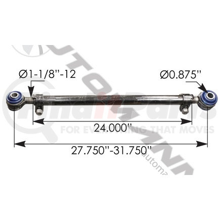 TMR507 by AUTOMANN - Torque Rod - 29.75 in. Length, for Western Star