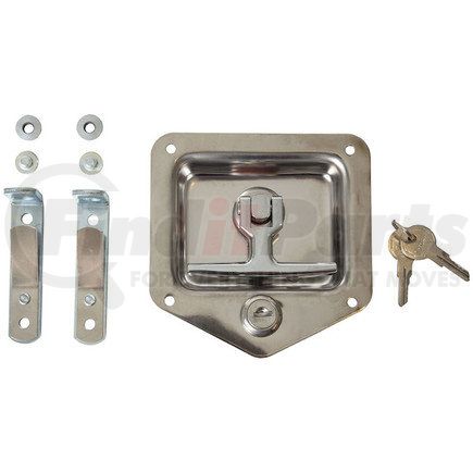 L882501 by BUYERS PRODUCTS - Truck Tool Box Latch - Stainless Steel, Two Point Folding T-Handle for Latches