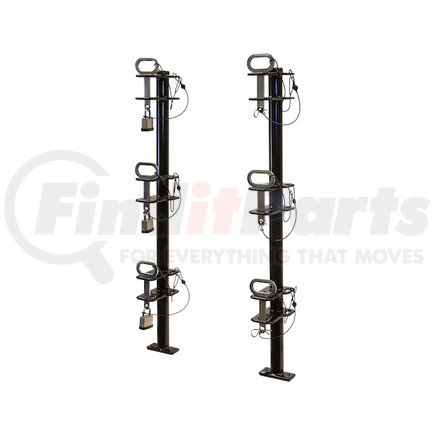 lt13 by BUYERS PRODUCTS - 3-Position Channel Style Lockable Trimmer Rack for Open Landscape Trailers