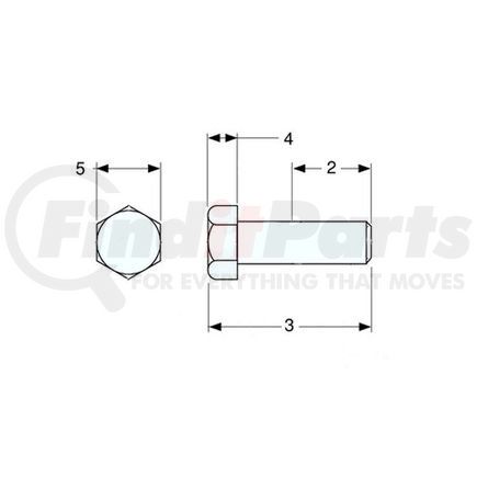 1533976 by CATERPILLAR - BOLT-HEX