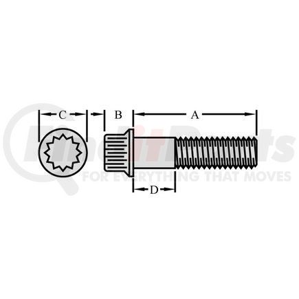 2N7517 by CATERPILLAR - BOLT