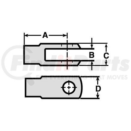 8C3393 by CATERPILLAR - YOKE-TYPE ROD END