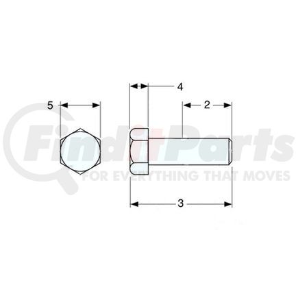 1633955 by CATERPILLAR - BOLT