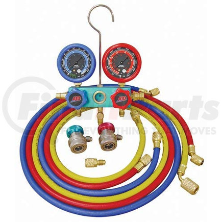 3695 by ATD TOOLS - Deluxe Dual  R134a/R12  Aluminum ­ Manifold Gauge Set