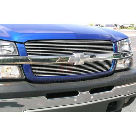T-Rex 21100 Grille Billet Series Grille; Horizontal; Aluminum; Polished; 2 Pc; Overlay/Insert;