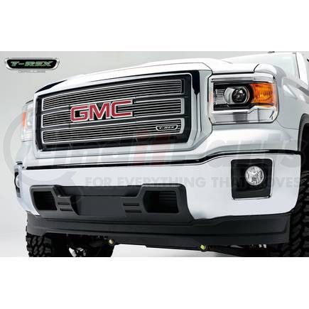 21208 by T-REX - Billet Series Grille; Horizontal; Aluminum; Polished; 4 Pc; Overlay;