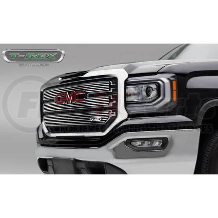 6212130 by T-REX - Laser Billet Series Grille; Horizontal; Aluminum; Polished; 3 Pc; Overlay;