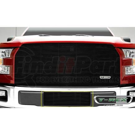 25573B by T-REX - Billet Series Bumper Grille; Horizontal; Aluminum; Black; 1 Pc; Insert;