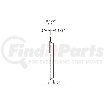 1007-1590 by BUFFERS USA - WING PLATE — FABRICATED STEEL, PRIMER FINISH Universal Trailmobile - 7 GA, 39.7 lb