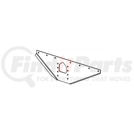 1007-1779-CS by BUFFERS USA - WING PLATE — FABRICATED STEEL, PRIMER FINISH Curbside Great Dane - 7GA, 31.7 lb