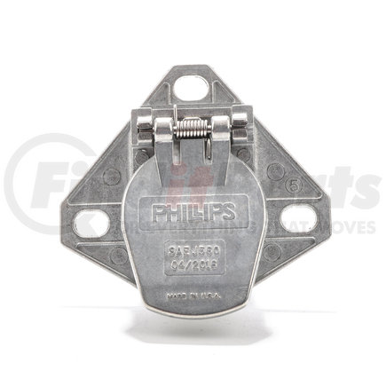 15-722 by PHILLIPS INDUSTRIES - Trailer Receptacle Socket - 3-Hole, Wire Insertion, Split Pin