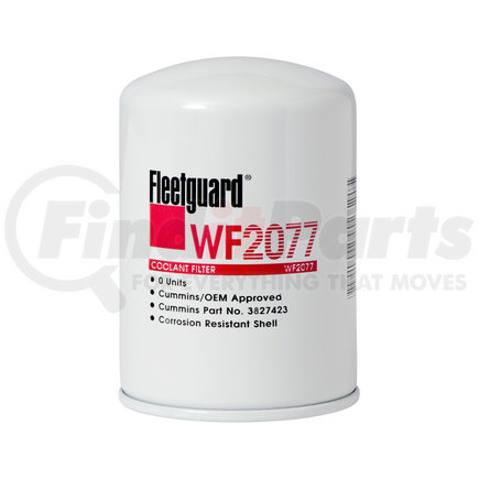 WF2077 by FLEETGUARD - Fuel Water Separator Filter - Spin-On, 5.41 in. Height
