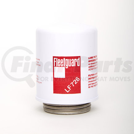 LF726 by FLEETGUARD - Engine Oil Filter - 4.83 in. Height, 3.54 in. (Largest OD), Spin-On