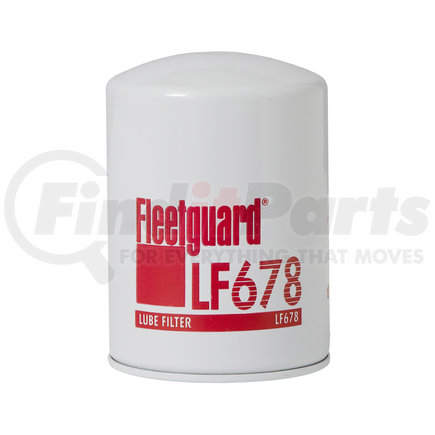 LF678 by FLEETGUARD - Engine Oil Filter - 5.44 in. Height, 3.67 in. (Largest OD), John Deere T19044T