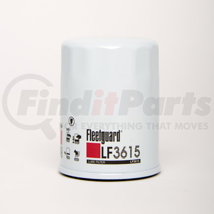 LF3615 by FLEETGUARD - Engine Oil Filter - 3.46 in. Height, 2.69 in. (Largest OD), Spin-On