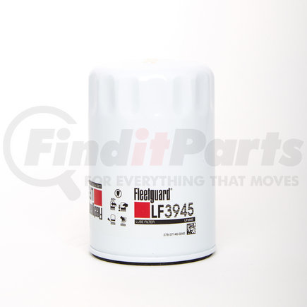 LF3945 by FLEETGUARD - Engine Oil Filter - 4.12 in. Height, 2.99 in. (Largest OD)