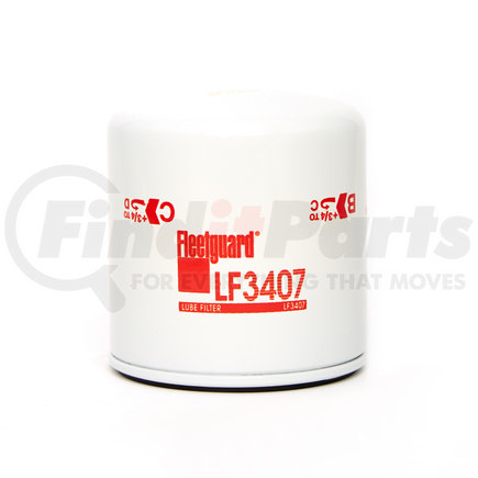 LF3407 by FLEETGUARD - Engine Oil Filter - 4.61 in. Height, 4.24 in. (Largest OD)