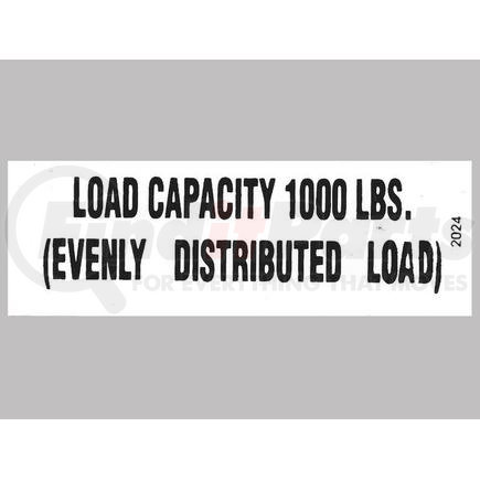 2024 by GENIE - GENIE ORIGINAL OEM, DECAL, LOAD CAPACITY 1000 LBS.