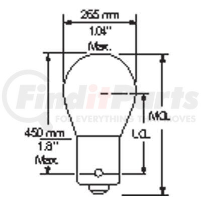General Electric 26960 Back Up Light Bulb GE S8 - Automotive