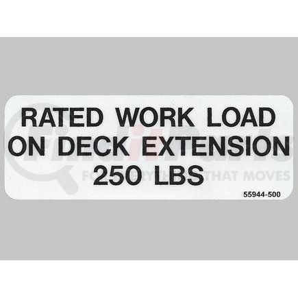 Condor 55944-500 CONDOR ORIGINAL OEM, DECAL 250 / 500 RWL *SEE ADD 8*