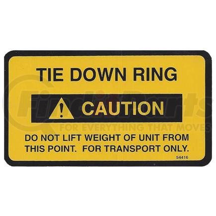 54416 by CONDOR - CONDOR ORIGINAL OEM, DECAL - CAUTION TIE DOWN RING