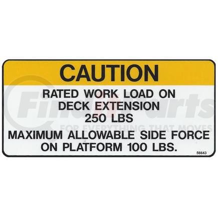 56643 by CONDOR - CONDOR ORIGINAL OEM, DECAL, 250 RWL ON EXT