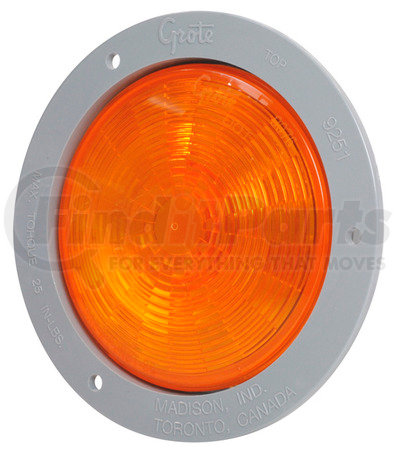 54473-3 by GROTE - SuperNova 4" NexGen LED Stop Tail Turn Light, Gray Flange, Auxiliary, Hard Shell - Yellow (Bulk)