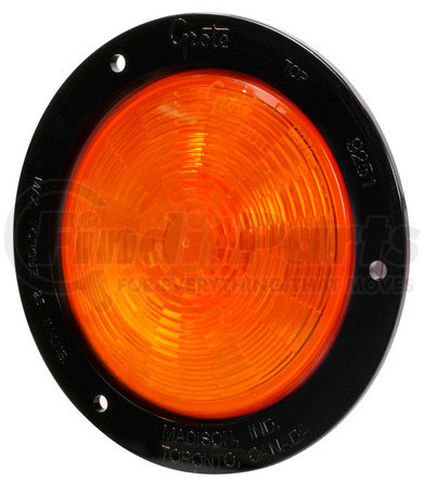 54483 by GROTE - SuperNova 4" NexGen LED S/T/T, Yellow, Male Pin, Black Flange