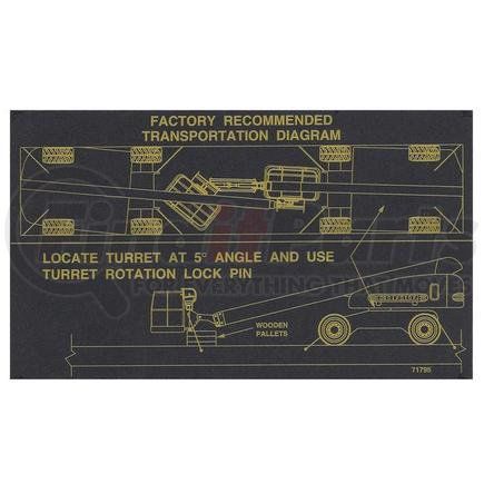 71795 by CONDOR - CONDOR ORIGINAL OEM, DECAL, T60 TRANSPORT DIAGRAM