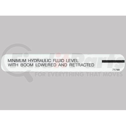 71799 by CONDOR - CONDOR ORIGINAL OEM, DECAL, HYDRAULIC FLUID LEVEL