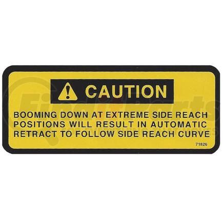71826 by CONDOR - CONDOR ORIGINAL OEM, DECAL, BOOM DOWN CAUTION