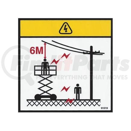 7376991519 by GROVE MANLIFT - GROVE MANLIFT ORIGINAL OEM, DECAL, DANGER ELECTRICAL HAZARD