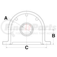 N210084-2X by NEAPCO - Driveshaft Center Bearing Assembly