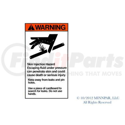 82558GT by GENIE-REPLACEMENT - REPLACES GENIE, DECAL, WARNING, SKIN INJECTION HAZARD