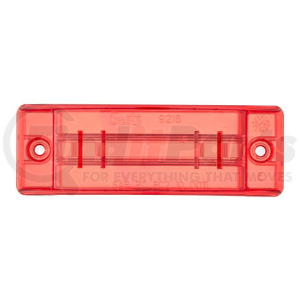 92162 by GROTE - Clearance Light Lens - Rectangular, Red, For 6 in. Light