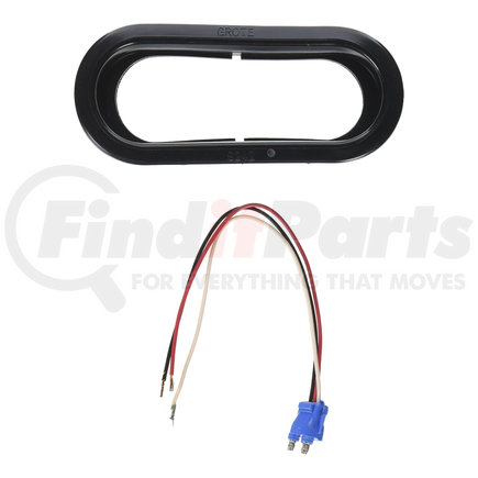 Grote 67151 Auxiliary Light Mounting Bracket Hardware Kit Grommet for 6" Oval Lamps, Open Grommet (92420 + 67000)