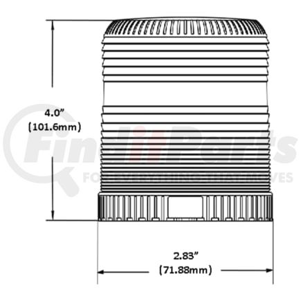 93013 by GROTE - Warning & Hazard Replacement Lens, Material Handli