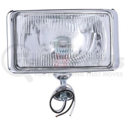 64551-5 by GROTE - 7" Rectangular Off-Road Lamp, Chrome, Retail Pack