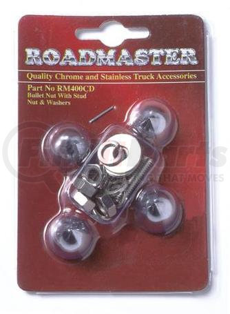 400CD by ROADMASTER - Display pack bullet nut with stud, nut & washers (4 per card)