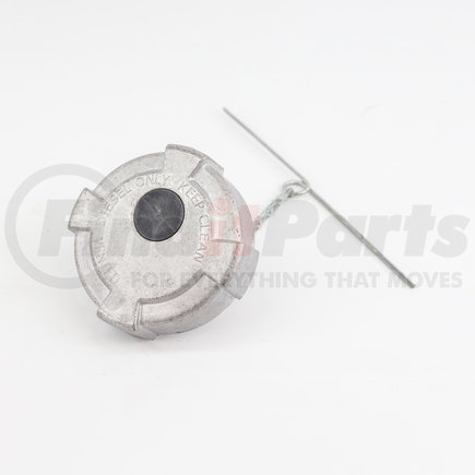 FTA-C-19 by FUEL TANK ACCESSORIES - Fuel Tank Cap - 3-3/8" Inside Diameter, Aluminum, Non-Locking, with 8" Chain