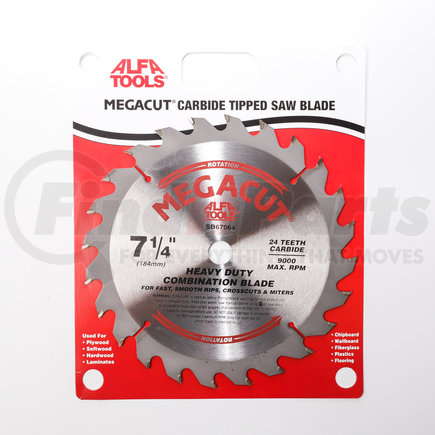 SB67064 by ALFA TOOLS - 7.25IN CARBIDE SAW BLADE