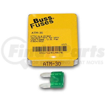 ATM-30 by BUSSMANN FUSES - Mini Blade Fuse, Green